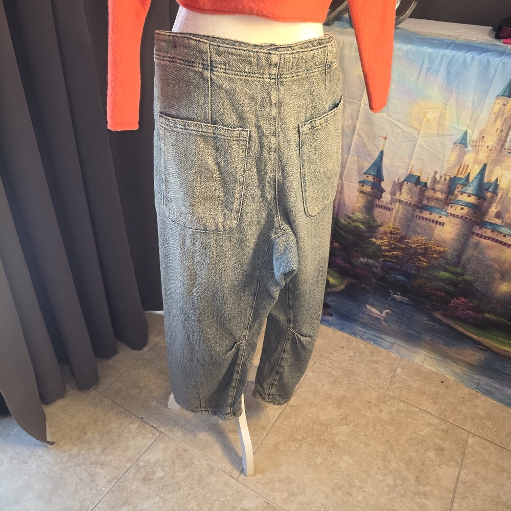 Washed Olive High-Rise Button-Fly Women's Jeans - Picture 5 of 16